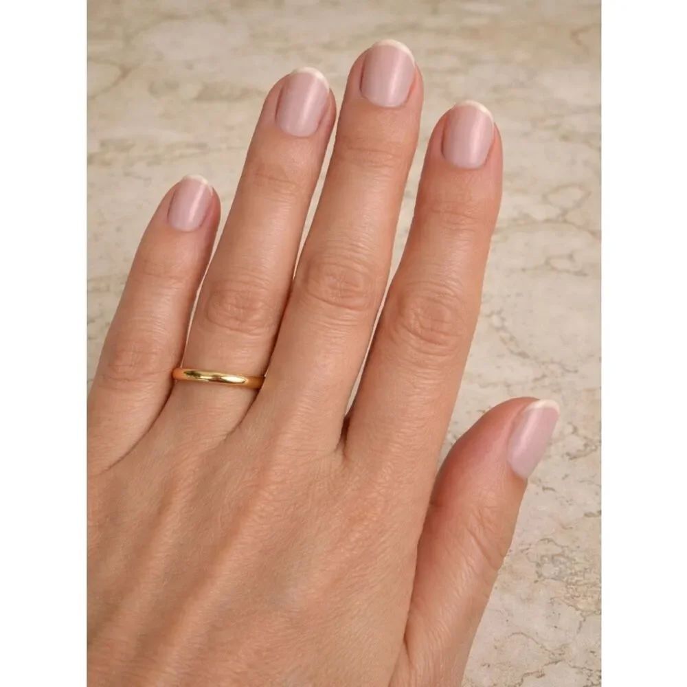 18K Yellow Gold Birks Classic Thin Wedding Band Unisex Minimalist | 3.06grams